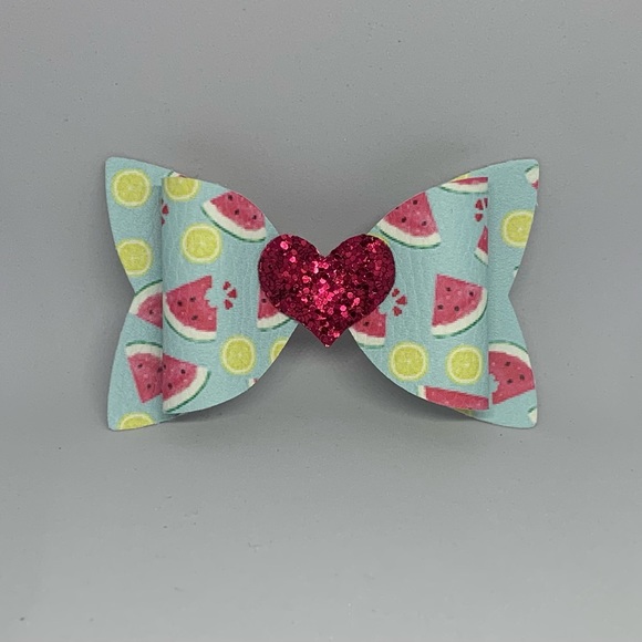 Handmade Faux Leather Hairbows - Picture 12 of 16